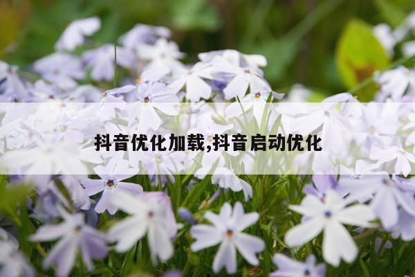 抖音优化加载,抖音启动优化