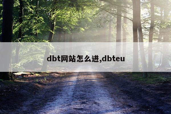 dbt网站怎么进,dbteu
