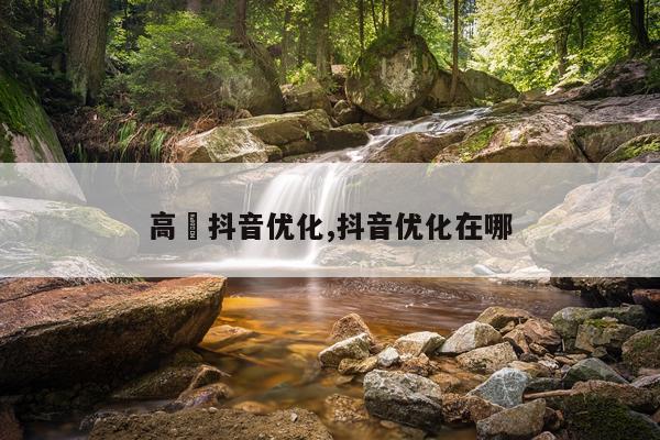 高埗抖音优化,抖音优化在哪