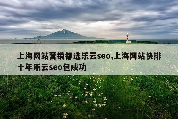 上海网站营销都选乐云seo,上海网站快排十年乐云seo包成功