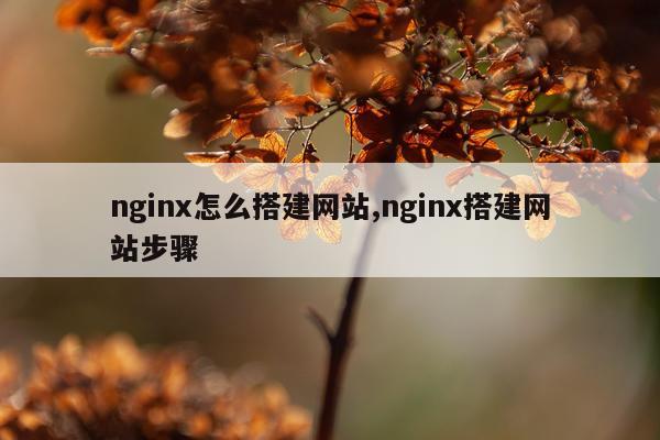 nginx怎么搭建网站,nginx搭建网站步骤