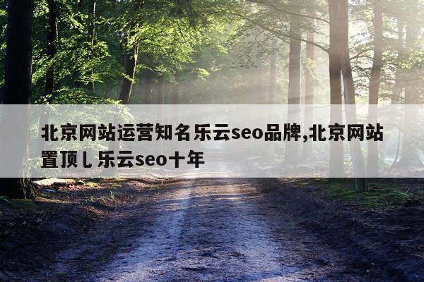 北京网站运营知名乐云seo品牌,北京网站置顶乚乐云seo十年