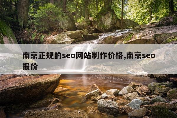 南京正规的seo网站制作价格,南京seo报价
