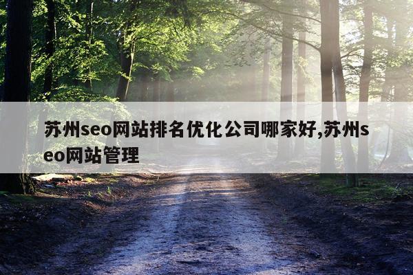 苏州seo网站排名优化公司哪家好,苏州seo网站管理
