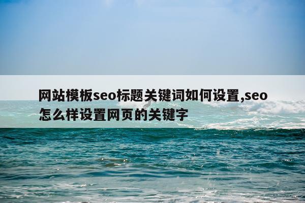 网站模板seo标题关键词如何设置,seo怎么样设置网页的关键字
