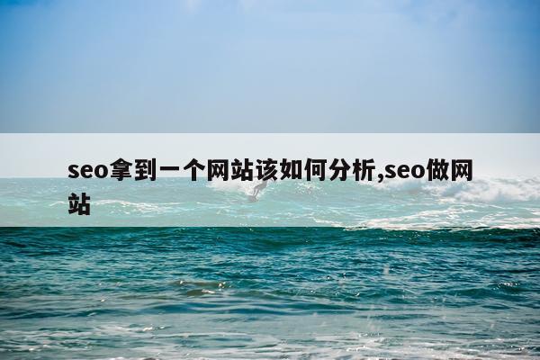 seo拿到一个网站该如何分析,seo做网站