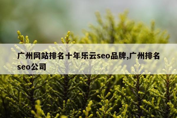 广州网站排名十年乐云seo品牌,广州排名seo公司
