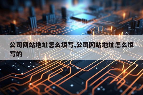 公司网站地址怎么填写,公司网站地址怎么填写的