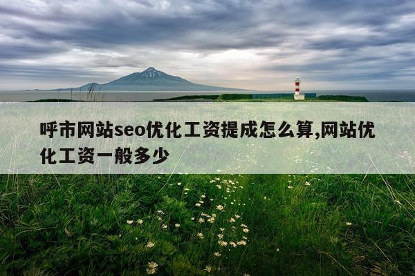 呼市网站seo优化工资提成怎么算,网站优化工资一般多少