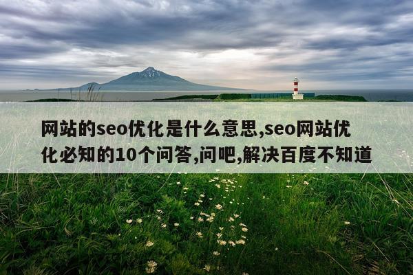 网站的seo优化是什么意思,seo网站优化必知的10个问答,问吧,解决百度不知道