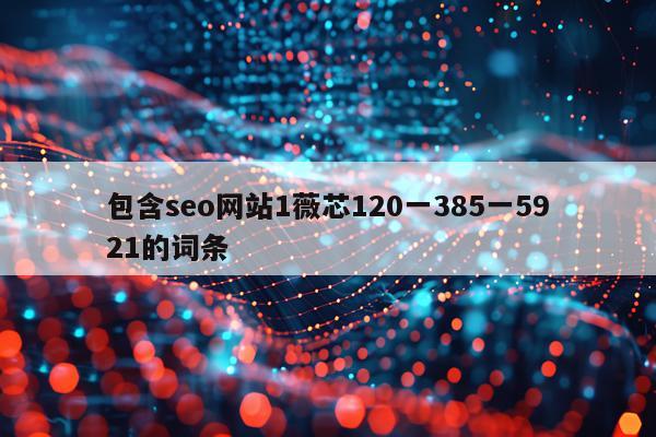 包含seo网站1薇芯120一385一5921的词条