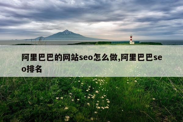 阿里巴巴的网站seo怎么做,阿里巴巴seo排名