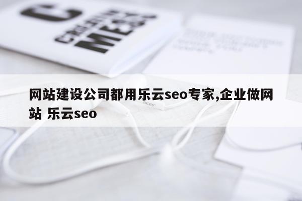 网站建设公司都用乐云seo专家,企业做网站 乐云seo