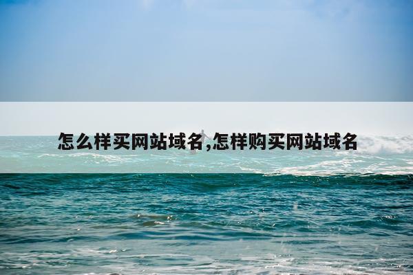 怎么样买网站域名,怎样购买网站域名