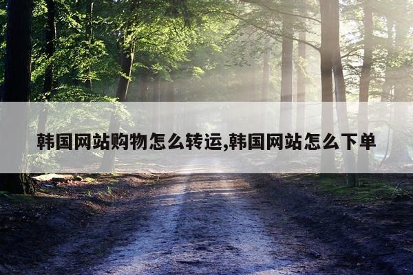 韩国网站购物怎么转运,韩国网站怎么下单