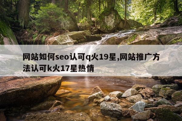 网站如何seo认可q火19星,网站推广方法认可k火17星热情