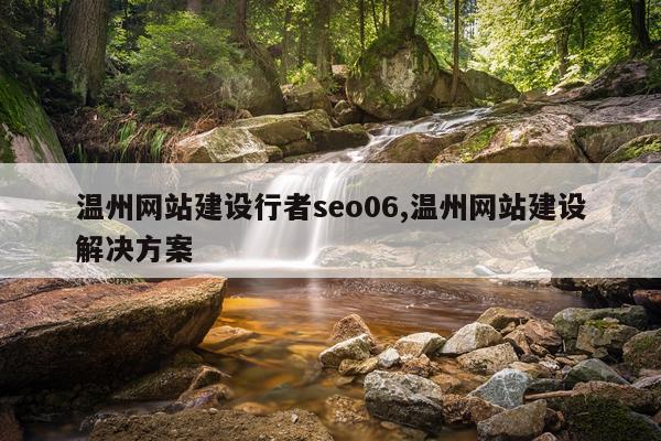 温州网站建设行者seo06,温州网站建设解决方案