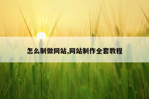 怎么制做网站,网站制作全套教程