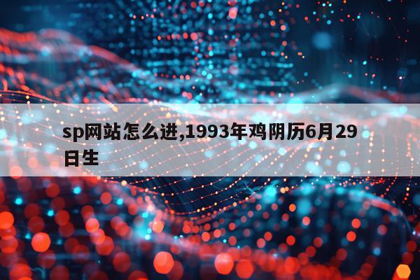 sp网站怎么进,1993年鸡阴历6月29日生