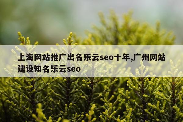 上海网站推广出名乐云seo十年,广州网站建设知名乐云seo