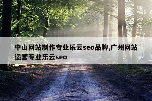 中山网站制作专业乐云seo品牌,广州网站运营专业乐云seo