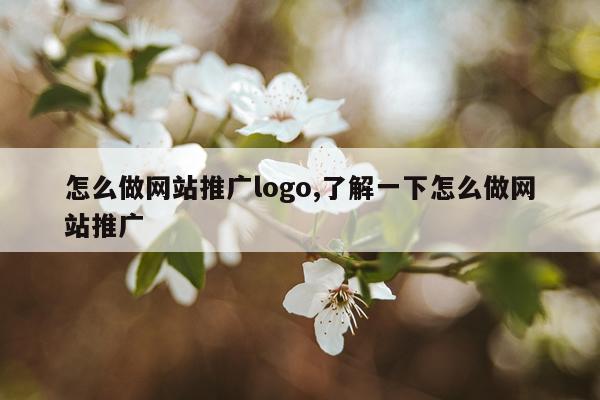 怎么做网站推广logo,了解一下怎么做网站推广