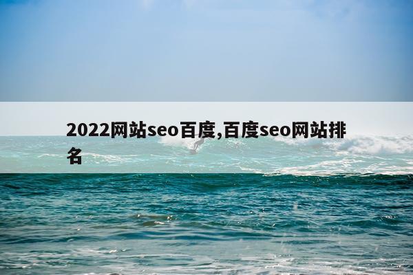 2022网站seo百度,百度seo网站排名