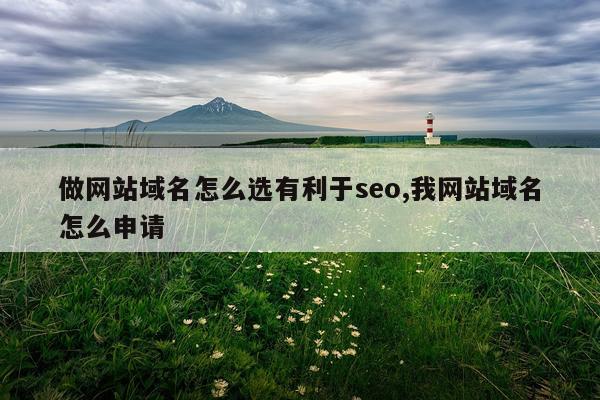 做网站域名怎么选有利于seo,我网站域名怎么申请