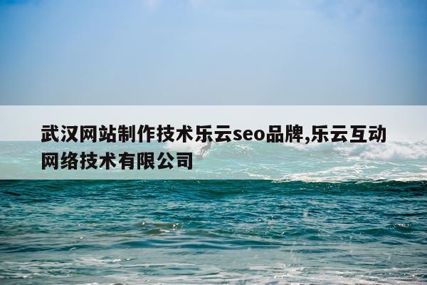 武汉网站制作技术乐云seo品牌,乐云互动网络技术有限公司