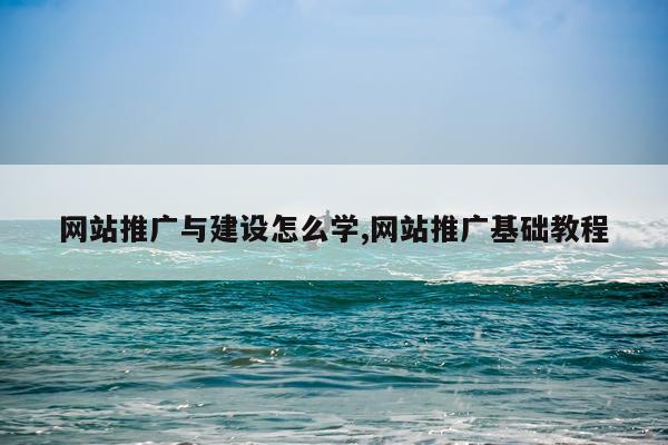 网站推广与建设怎么学,网站推广基础教程