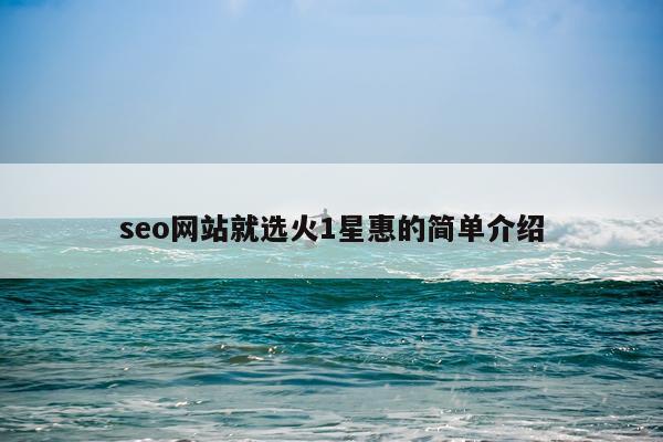 seo网站就选火1星惠的简单介绍