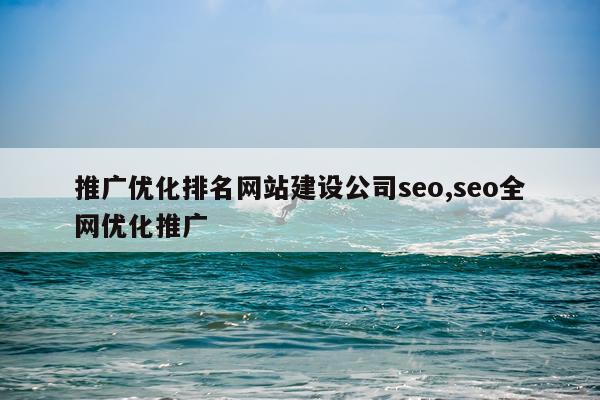推广优化排名网站建设公司seo,seo全网优化推广