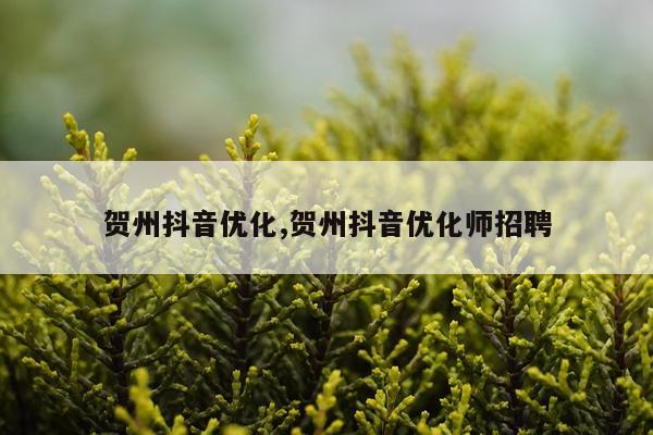 贺州抖音优化,贺州抖音优化师招聘