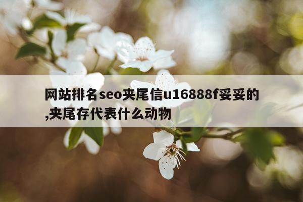 网站排名seo夹尾信u16888f妥妥的,夹尾存代表什么动物