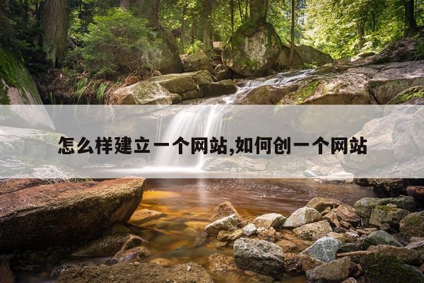 怎么样建立一个网站,如何创一个网站