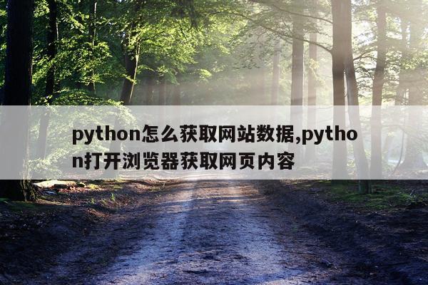python怎么获取网站数据,python打开浏览器获取网页内容