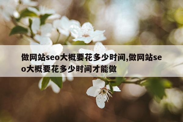 做网站seo大概要花多少时间,做网站seo大概要花多少时间才能做