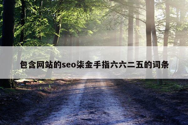 包含网站的seo柒金手指六六二五的词条
