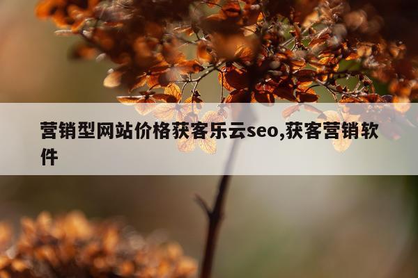 营销型网站价格获客乐云seo,获客营销软件