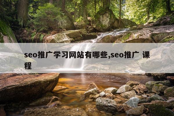 seo推广学习网站有哪些,seo推广 课程