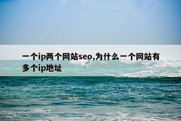 一个ip两个网站seo,为什么一个网站有多个ip地址