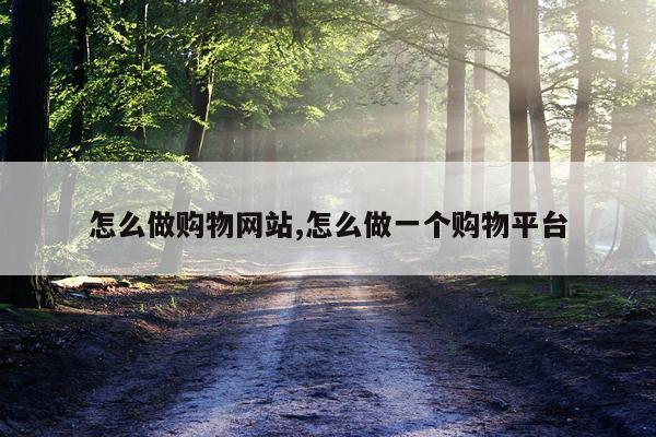 怎么做购物网站,怎么做一个购物平台