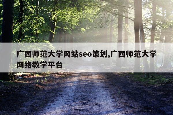 广西师范大学网站seo策划,广西师范大学网络教学平台