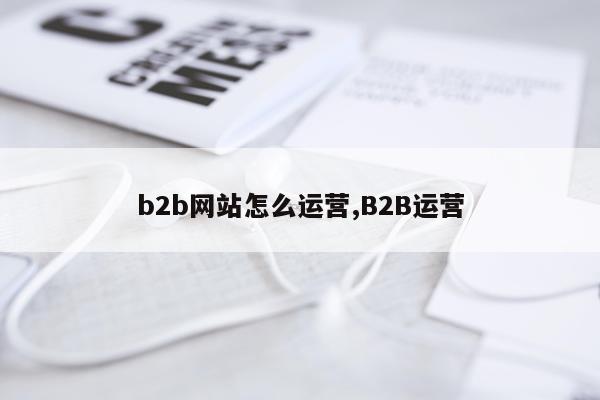 b2b网站怎么运营,B2B运营