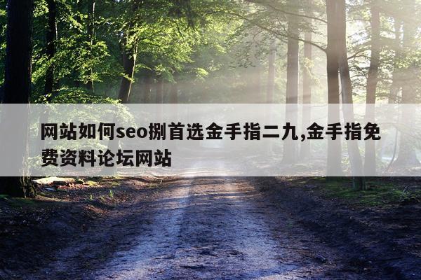 网站如何seo捌首选金手指二九,金手指免费资料论坛网站