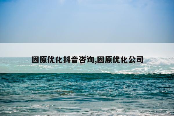 固原优化抖音咨询,固原优化公司