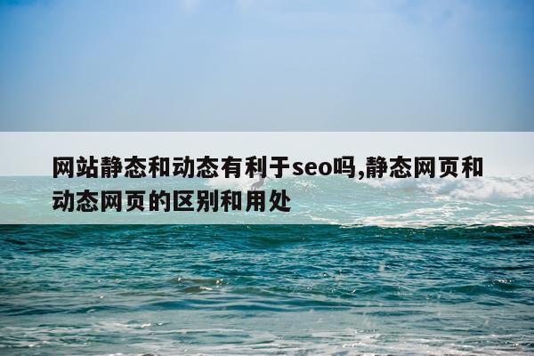 网站静态和动态有利于seo吗,静态网页和动态网页的区别和用处