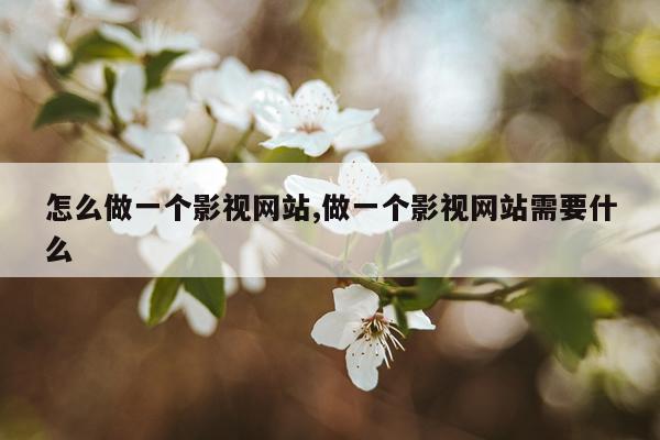 怎么做一个影视网站,做一个影视网站需要什么