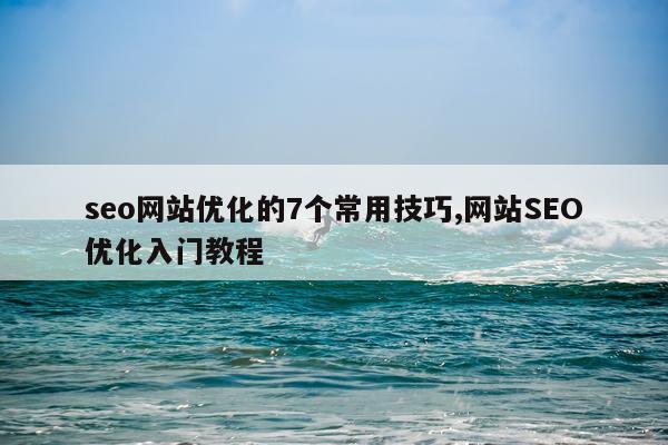 seo网站优化的7个常用技巧,网站SEO优化入门教程
