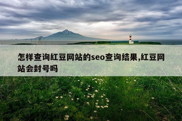 怎样查询红豆网站的seo查询结果,红豆网站会封号吗